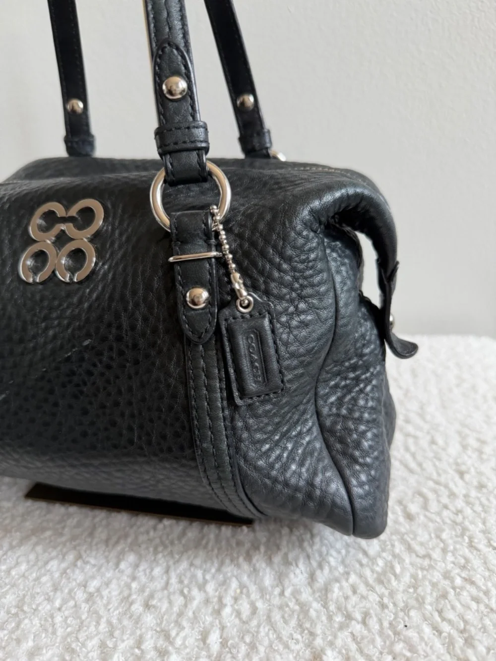 Y2K Coach Julia Mini Satchel Black Silver Hardware